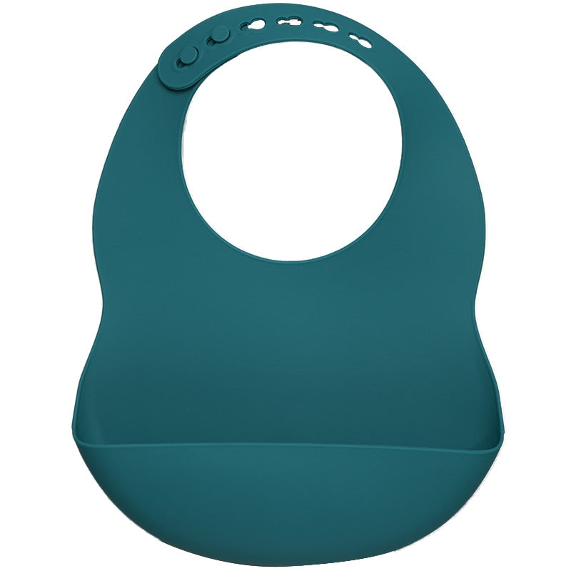 1 Piece Soft Silicone Bib - Waterproof Bib, Food Grade Silicone