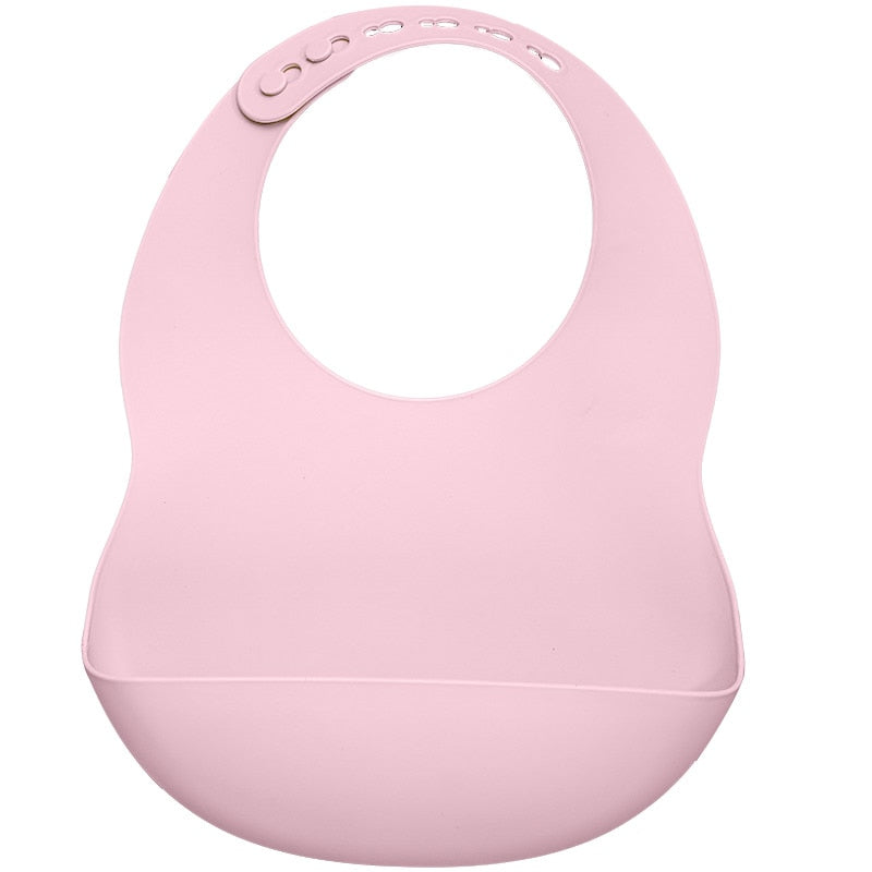 1 Piece Soft Silicone Bib - Waterproof Bib, Food Grade Silicone