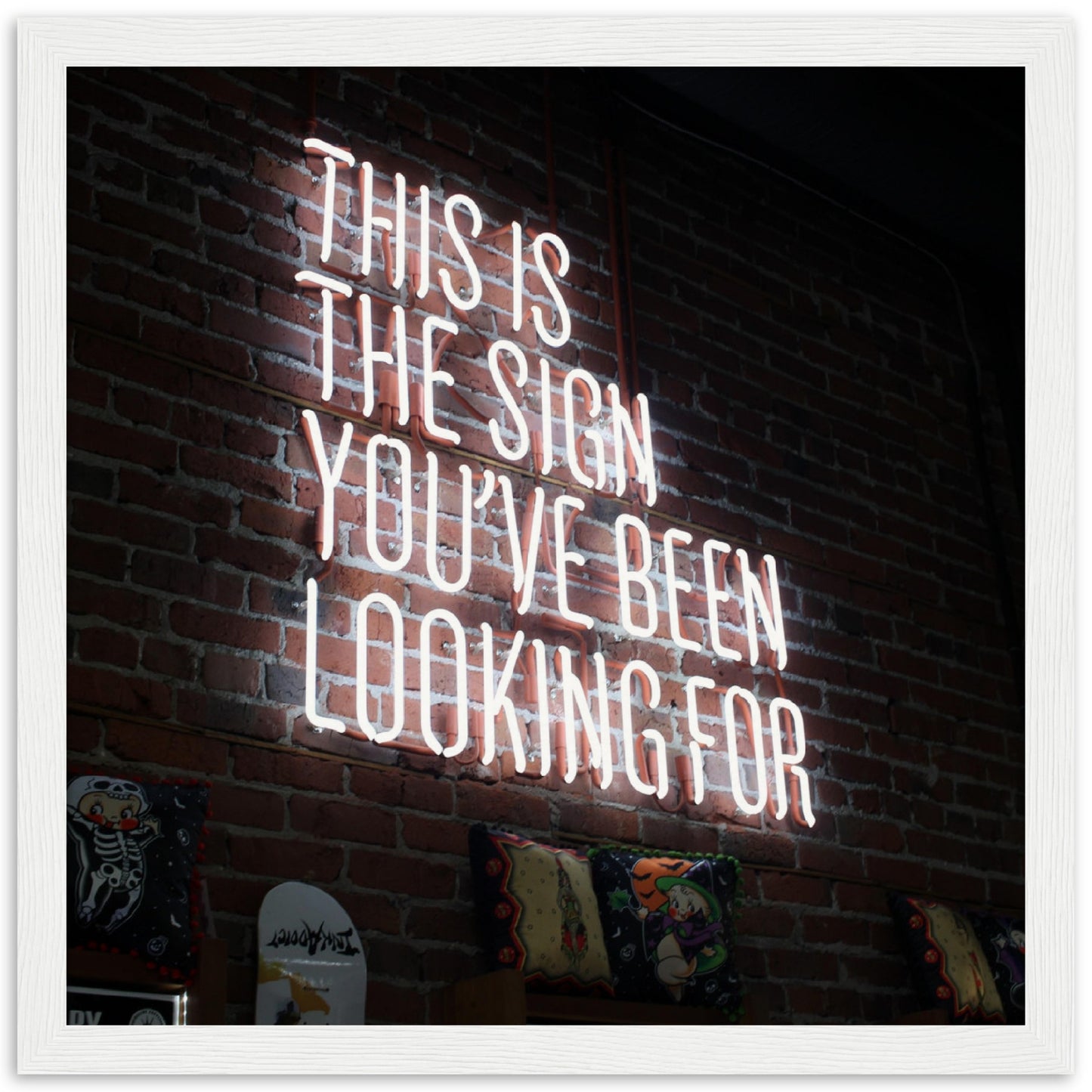 This Is The Sign -  Wooden Framed Poster