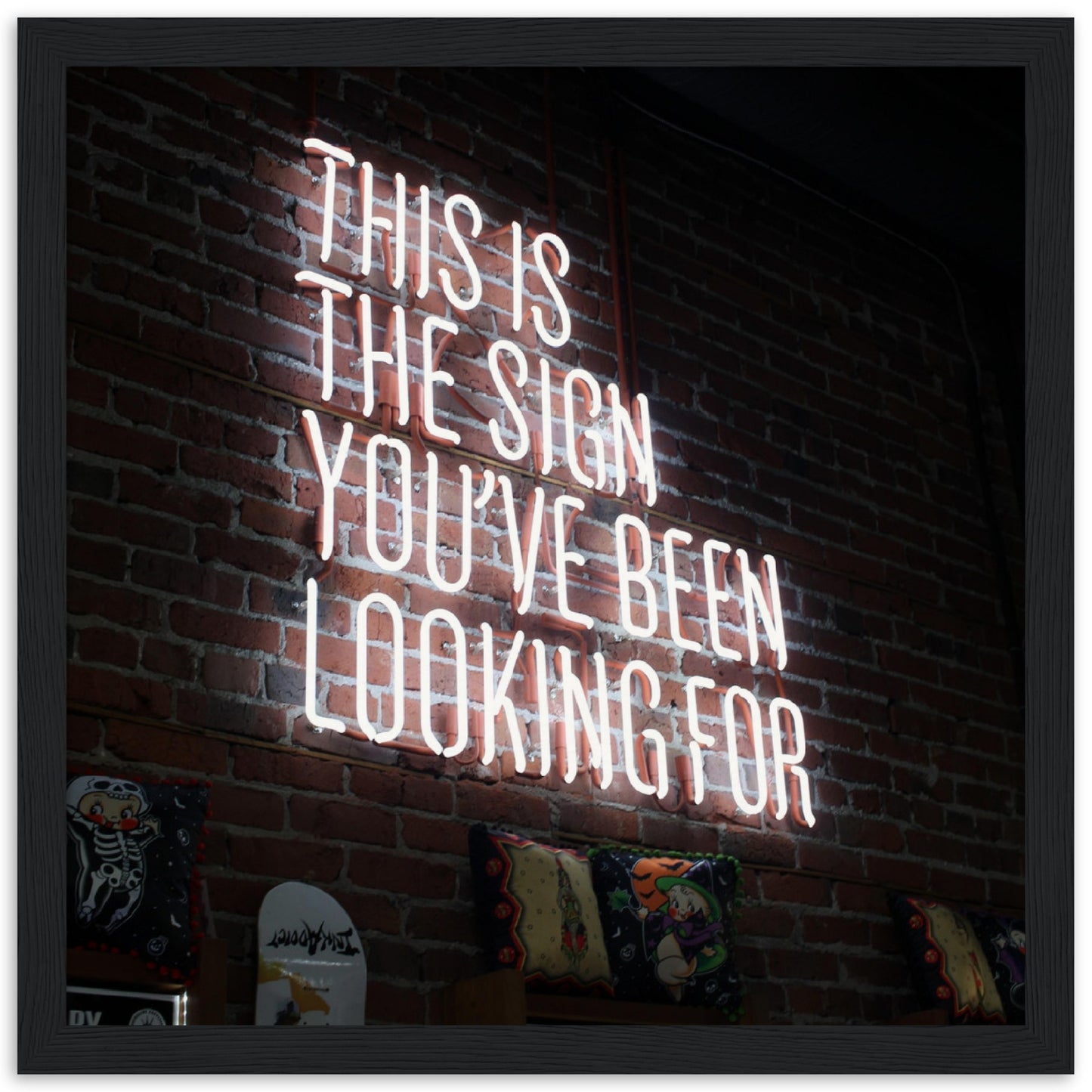 This Is The Sign -  Wooden Framed Poster