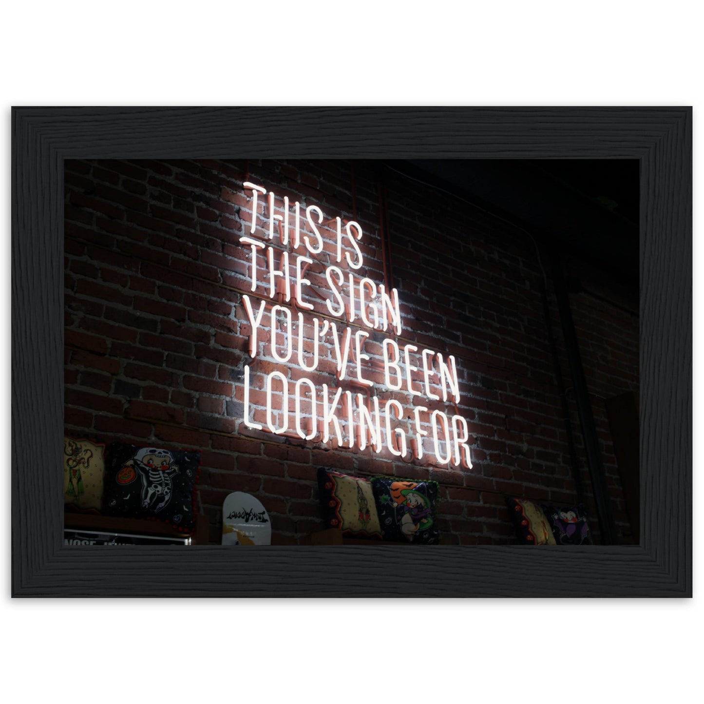 This Is The Sign -  Wooden Framed Poster