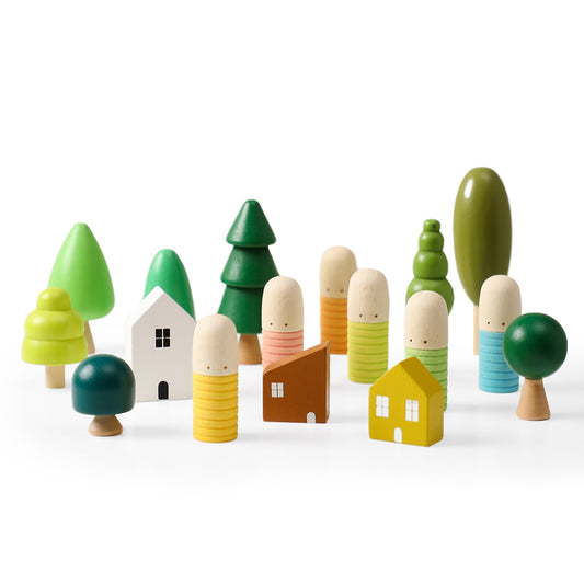 Wooden Blocks in various shapes -  Montessori Educational Wooden Toys