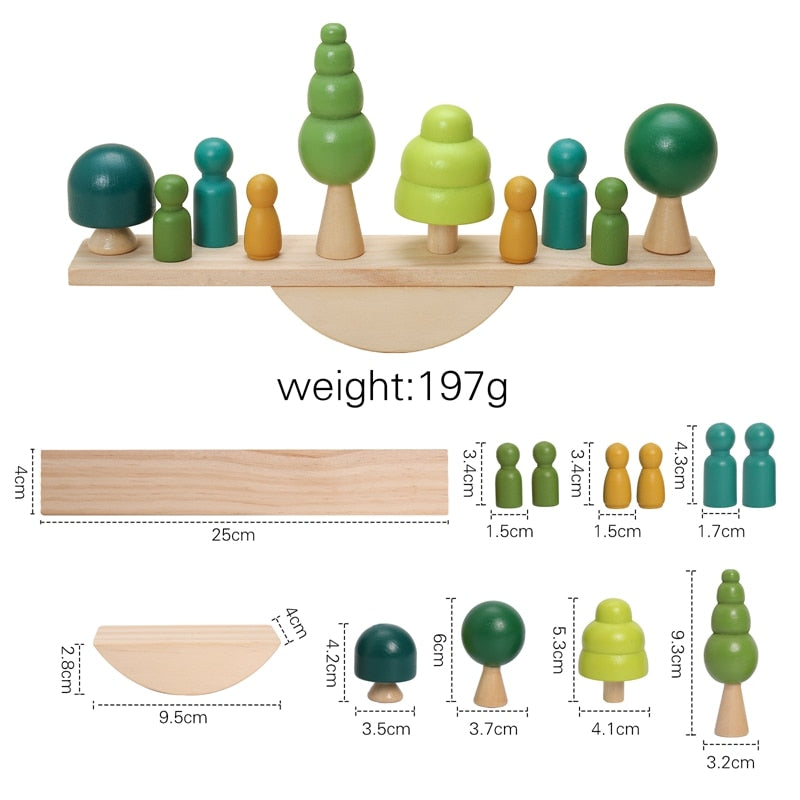 Wooden Blocks in various shapes -  Montessori Educational Wooden Toys