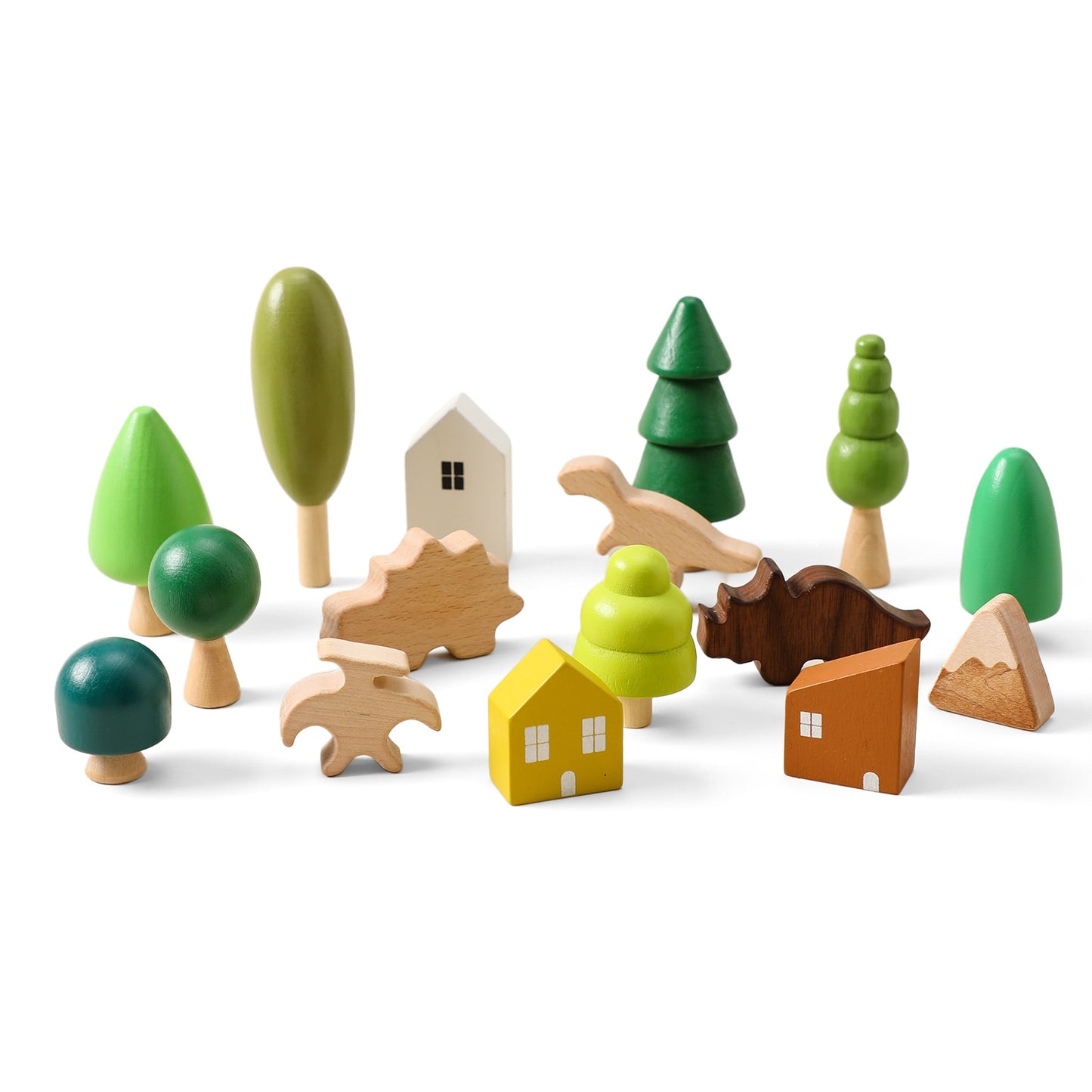 Wooden Blocks in various shapes -  Montessori Educational Wooden Toys