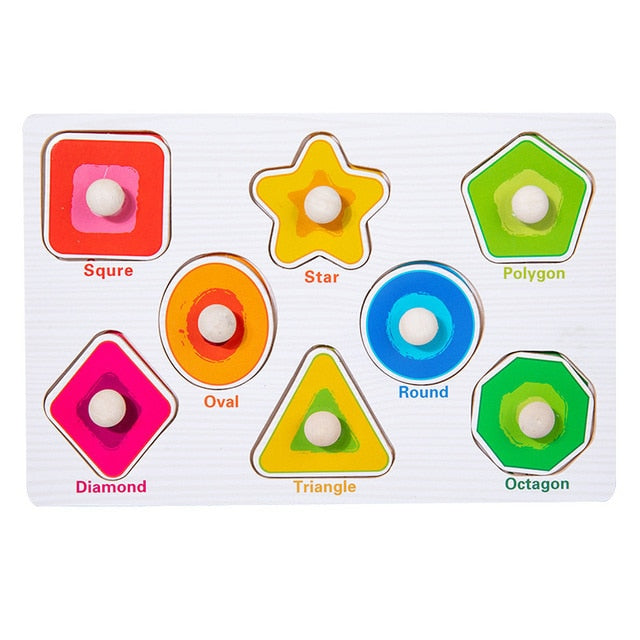 Montessori Wooden Puzzle - Cartoon style